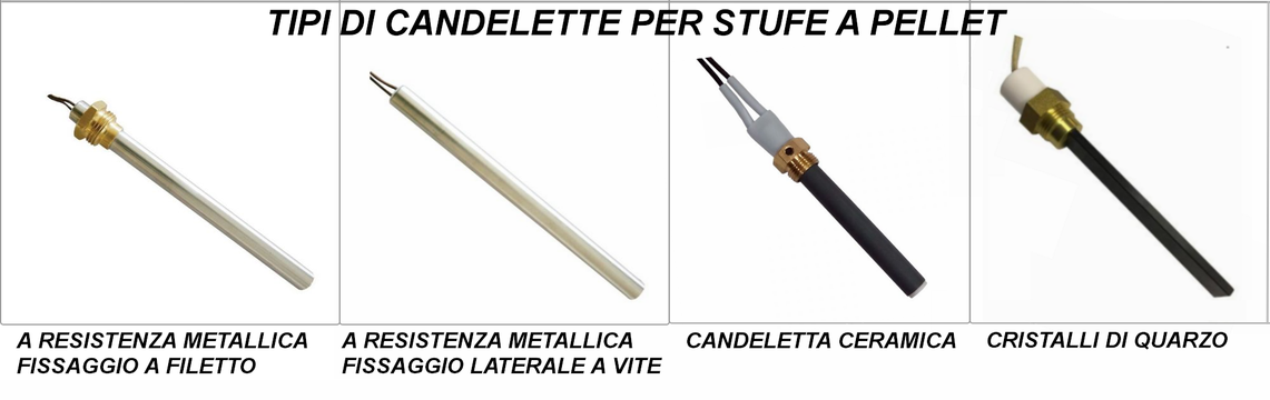 Candelette metalliche ceramiche al quarzo per stufa a pellet